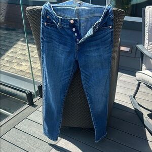 7 For All Mankind Blue Skinny Jeans